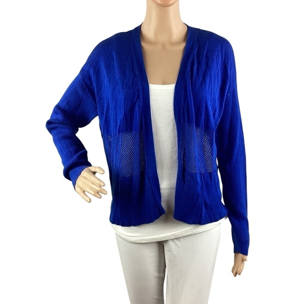 Vince Camuto Open Front Cardigan Size M Blue